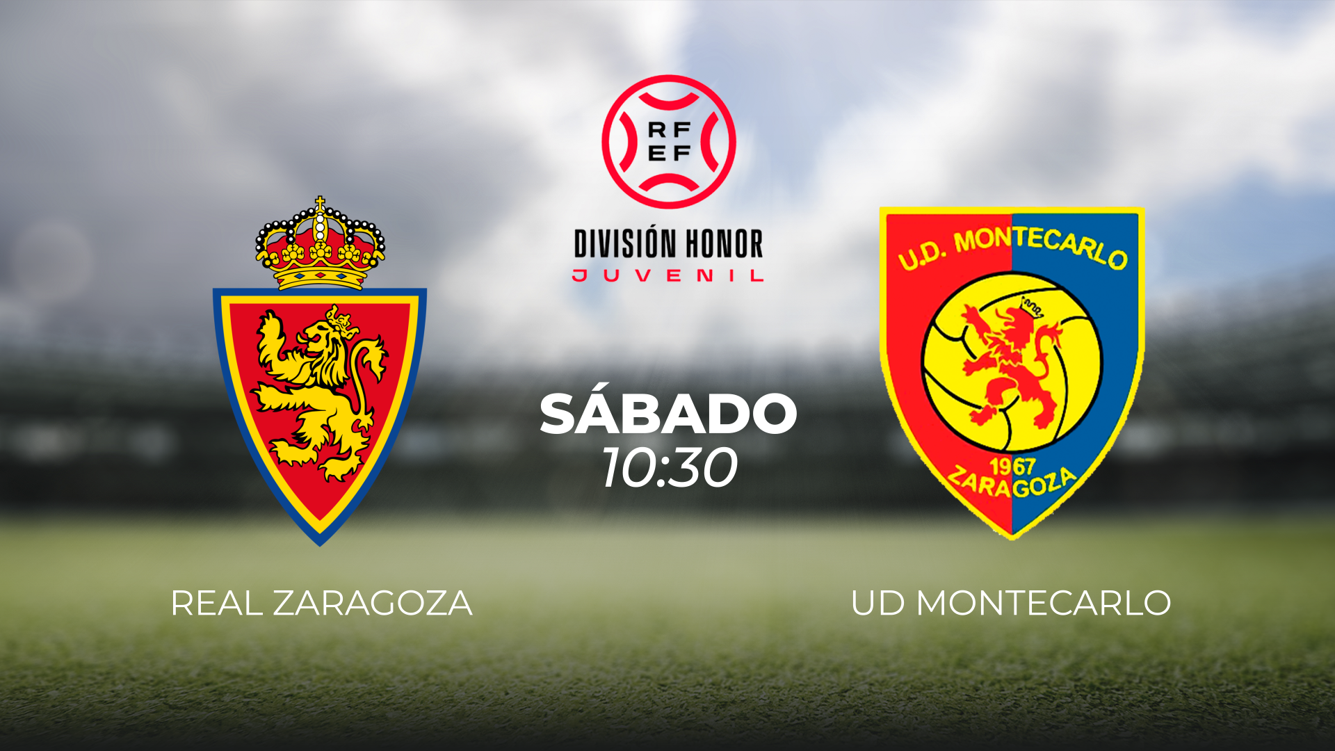 DIVISIÓN DE HONOR JUVENIL. REAL ZARAGOZA - UD MONTECARLO. 10/10/2026