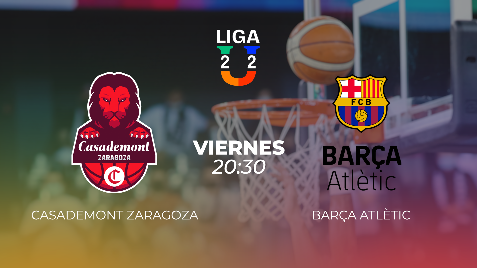 LIGA U-22. CASADEMONT ZARAGOZA - BARÇA ATLÈTIC. 30/10/2026