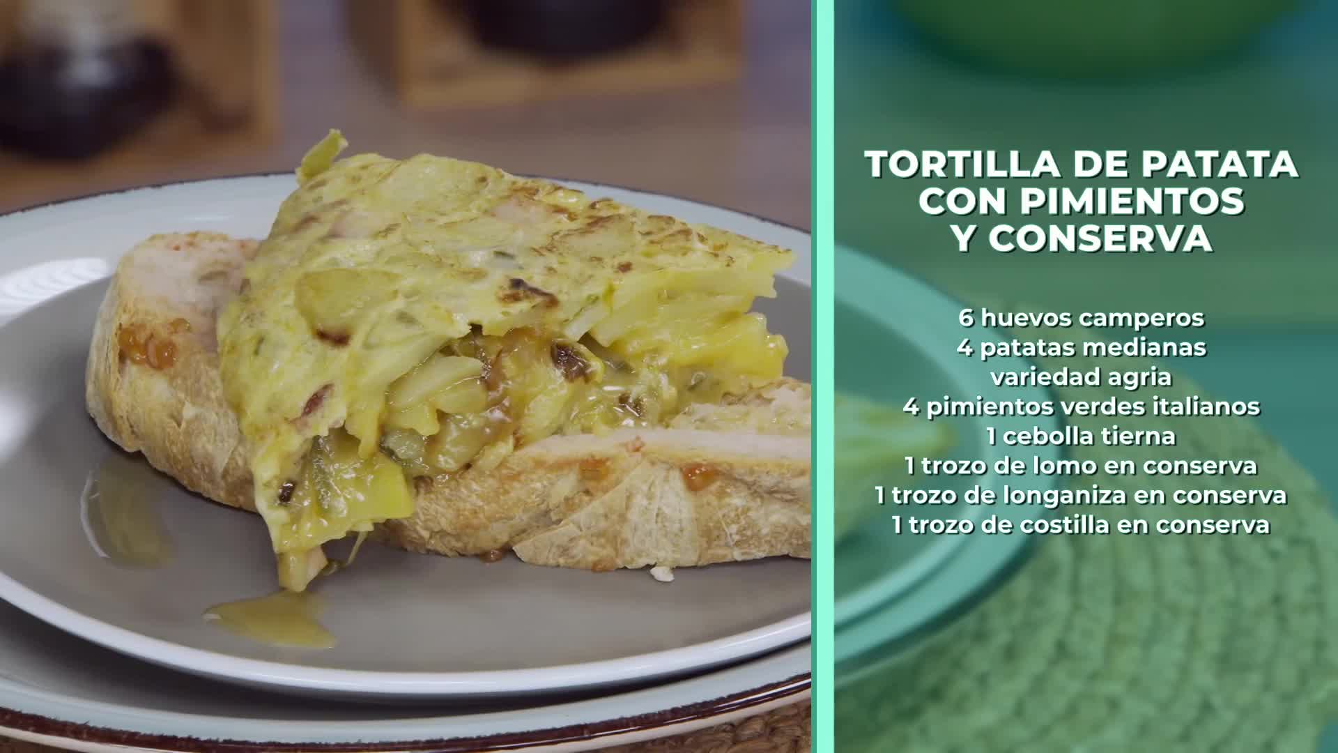 TORTILLA DE PATATA CON PIMIENTOS Y CONSERVA, Y ENSALADA DE TOMATE Y REMOLACHA - 12/06/2026