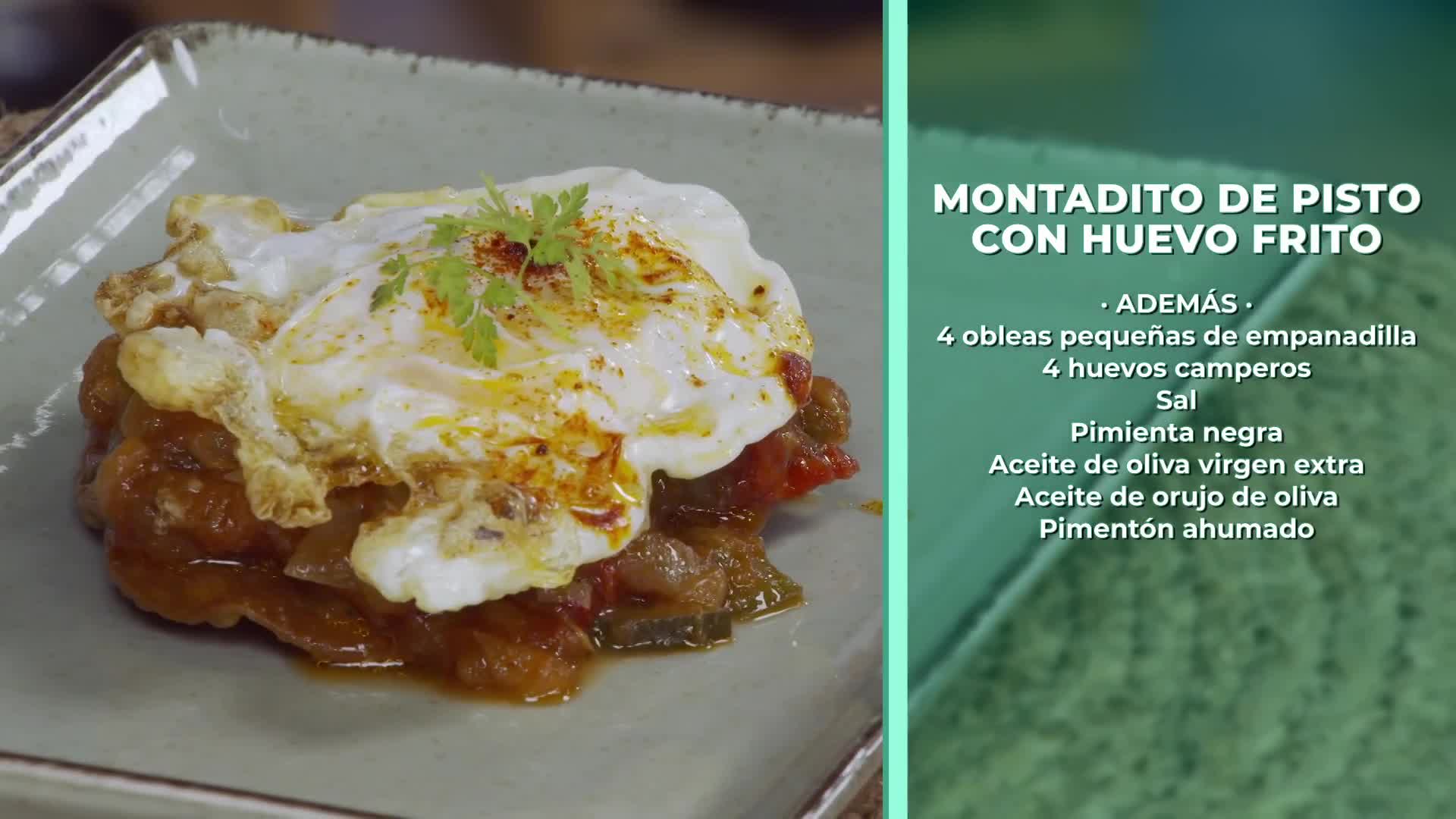 TORTILLA VAGA DE BACALAO LIGADO, Y MONTADITO DE PISTO CON HUEVO FRITO - 15/06/2026