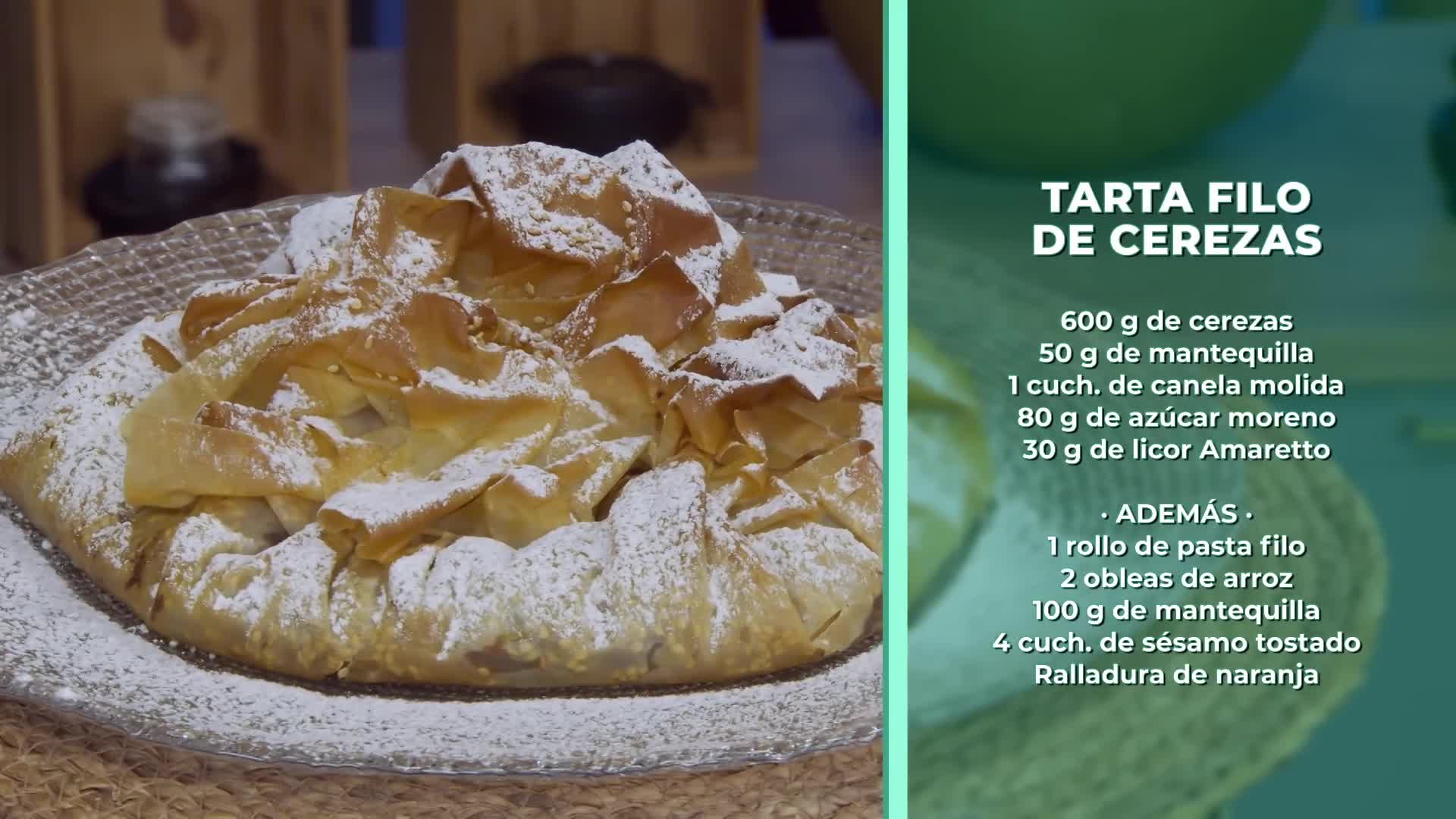 ESPÁRRAGOS BLANCOS CON MAYONESA Y JAMÓN IBÉRICO, Y TARTA FILO DE CEREZAS - 16/06/2026