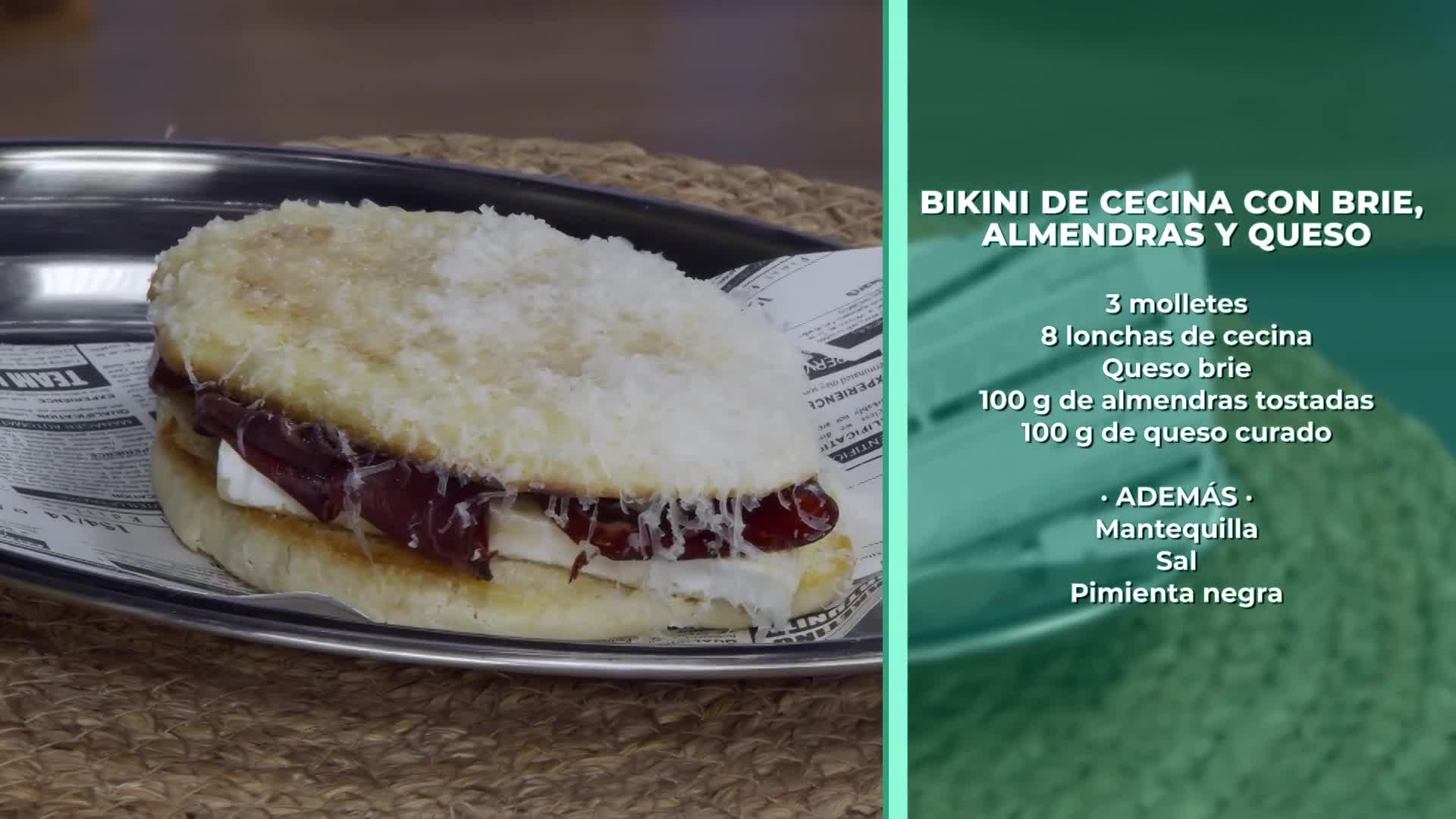 REVUELTO DE ESPÁRRAGOS TRIGUEROS CON SETAS Y JAMÓN IBÉRICO, Y BIKINI DE CECINA CON BRIE, ALMENDRAS Y QUESO - 15/05/2026