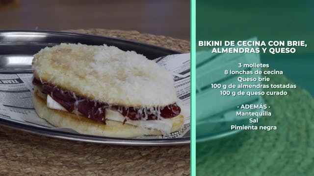 REVUELTO DE ESPÁRRAGOS TRIGUEROS CON SETAS Y JAMÓN IBÉRICO, Y BIKINI DE CECINA CON BRIE, ALMENDRAS Y QUESO - 15/05/2026