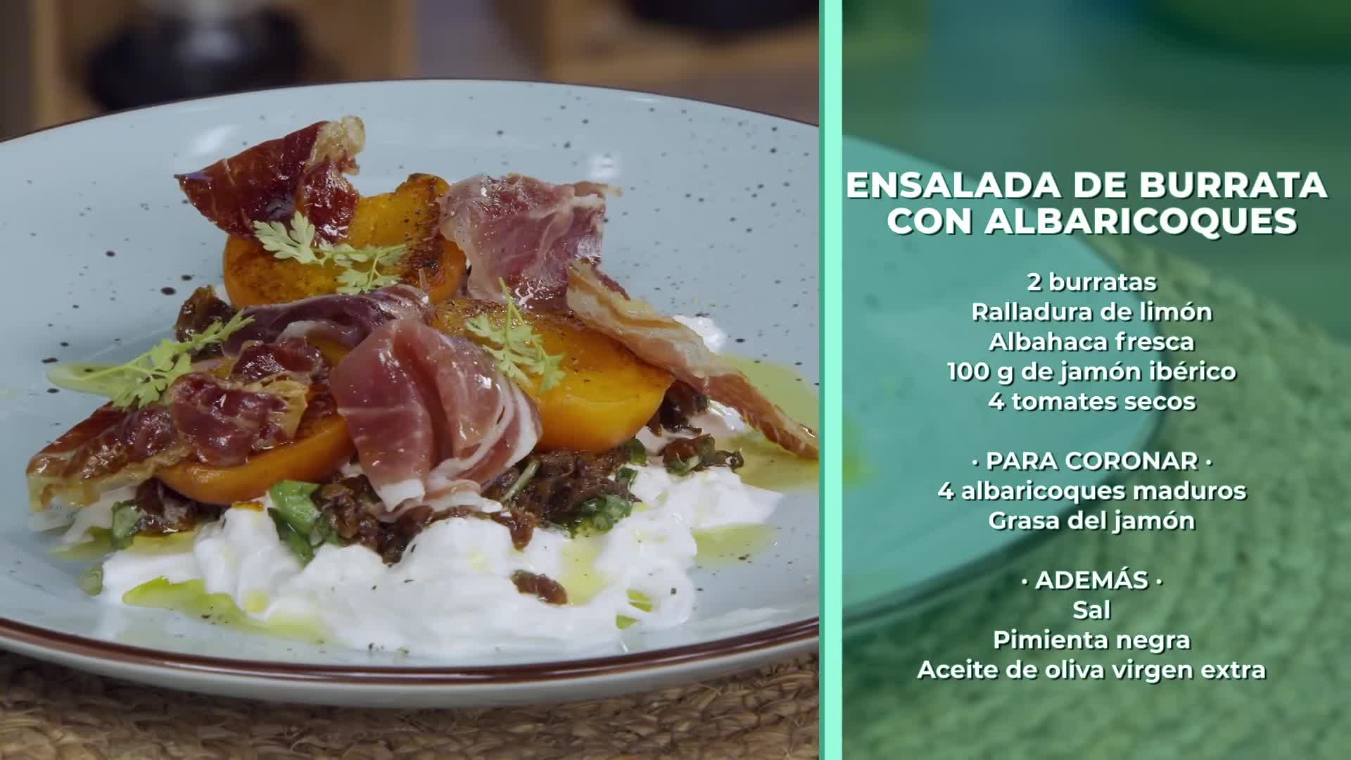 ESCABECHE DE PUERROS CON MEJILLONES, Y ENSALADA DE BURRATA CON ALBARICOQUES - 09/06/2026