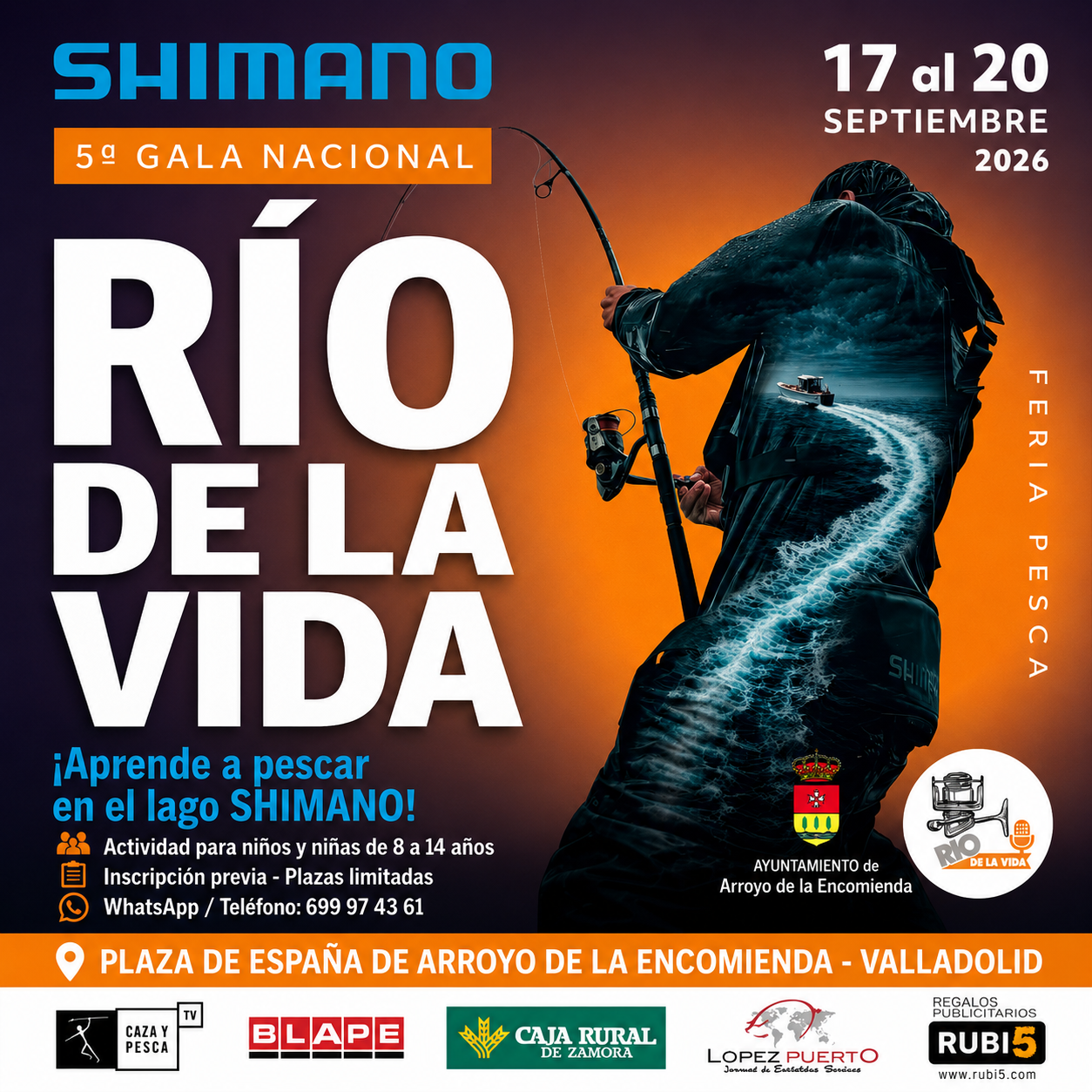 Especial Feria de Pesca y 5ª Gala Nacional Río de la Vida Erundino Alonso, Mario Asensio, Carlos Sánchez y The Fly Center