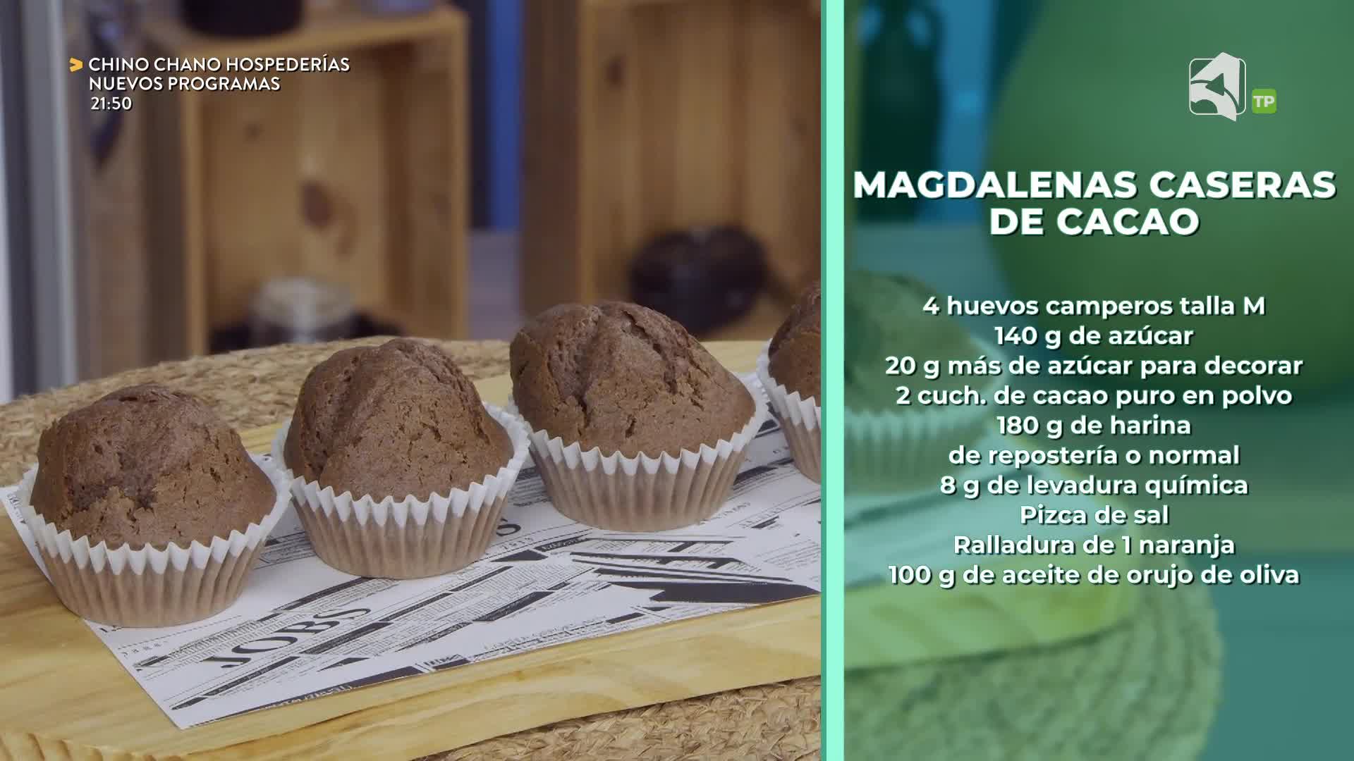 ENSALADA DE ALUBIAS CON GUARDIA CIVIL, Y MAGDALENAS CASERAS DE CACAO - 18/09/2026