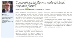 Proyecto aragonés con IA para anticipar el comportamiento humano ante las epidemias; e IA para pronosticar mejor el tiempo