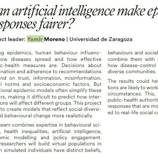 Proyecto aragonés con IA para anticipar el comportamiento humano ante las epidemias; e IA para pronosticar mejor el tiempo